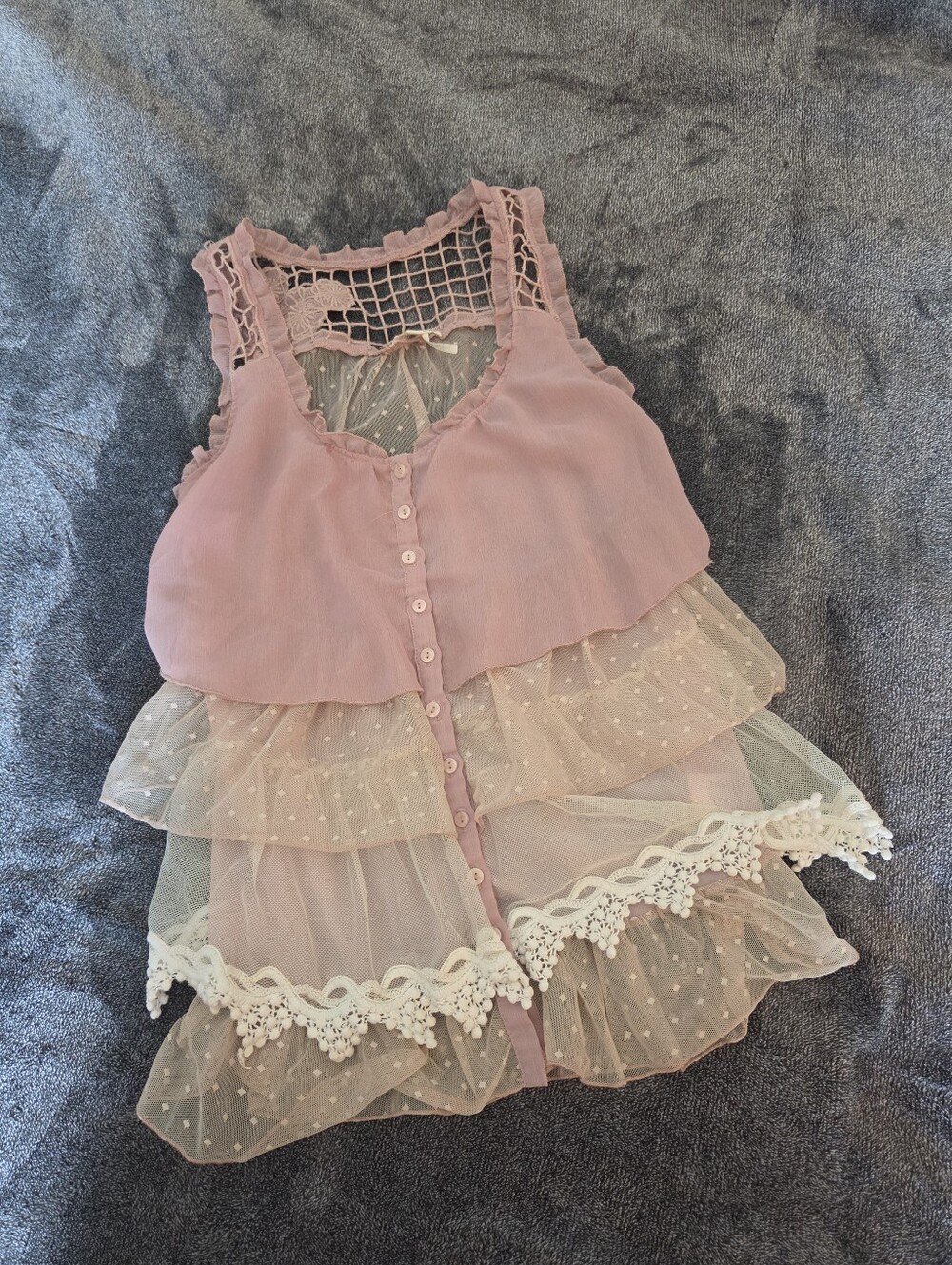 VINTAGE Marineblu Whimsical Tank Size S